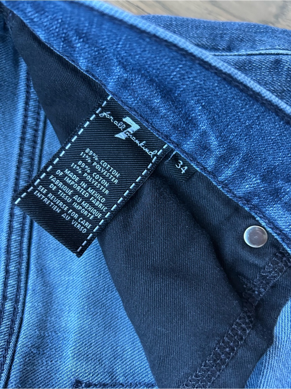 7 For All Mankind Mens Size 34 Standard Classic Straight Leg Jeans - Picture 10 of 15